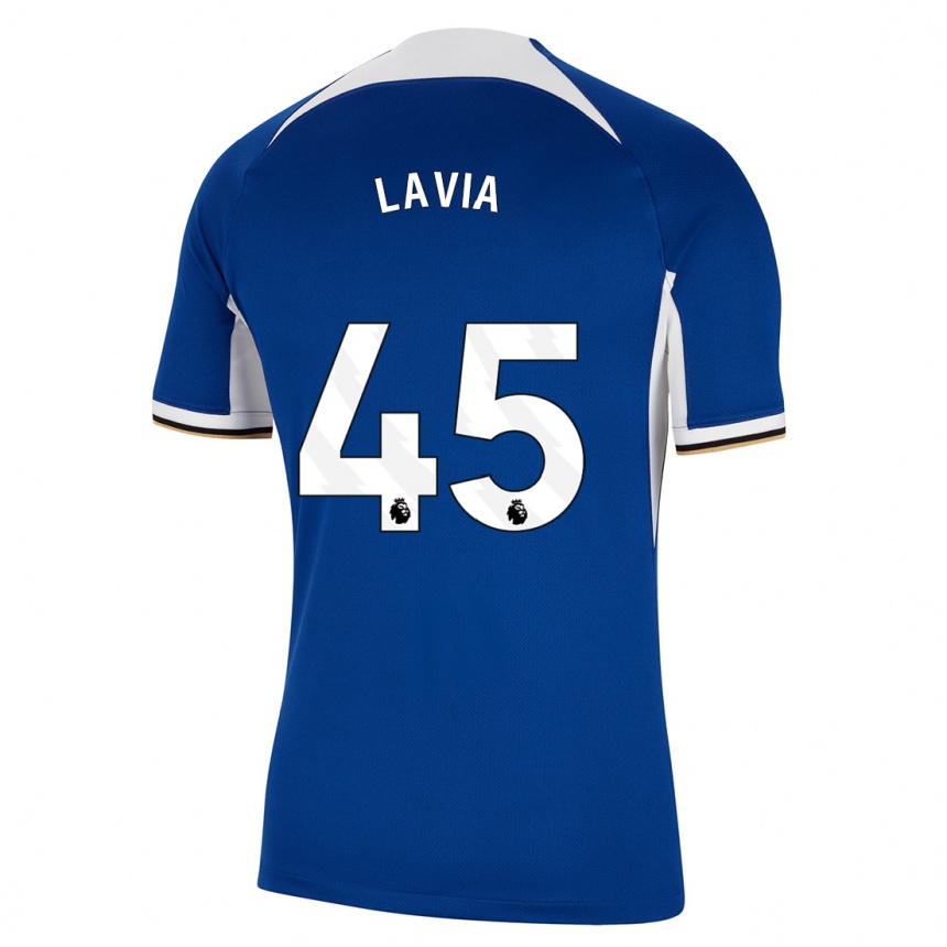 メンズフットボールロメオ・ラビア#45青ホームシャツ2023/24ジャージーユニフォーム