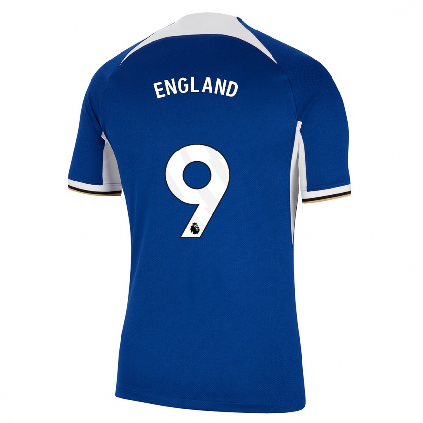 メンズフットボールベサニー・イングランド#9青ホームシャツ2023/24ジャージーユニフォーム