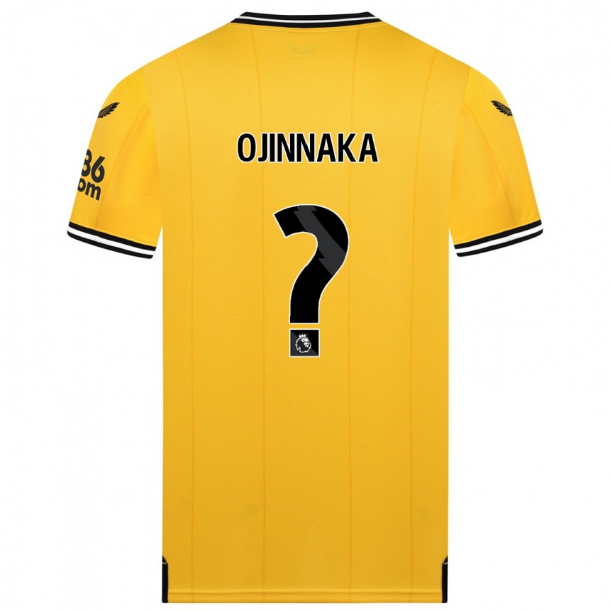 メンズフットボールTemple Ojinnaka#0黄色ホームシャツ2023/24ジャージーユニフォーム