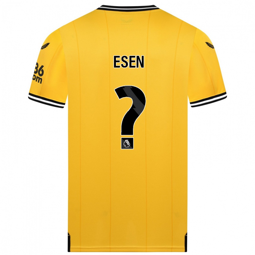 メンズフットボールジョシュ・イーセン#0黄色ホームシャツ2023/24ジャージーユニフォーム