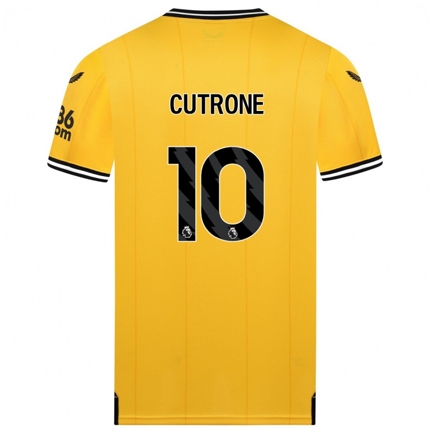 メンズフットボールパトリック・クトローネ#10黄色ホームシャツ2023/24ジャージーユニフォーム