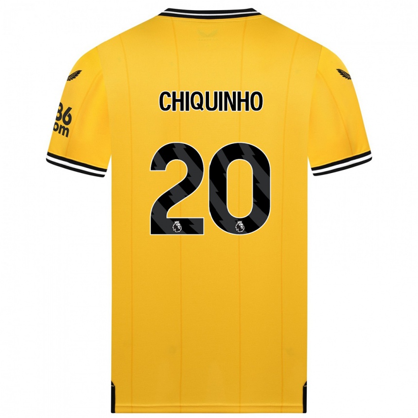 メンズフットボールチキーニョ#20黄色ホームシャツ2023/24ジャージーユニフォーム