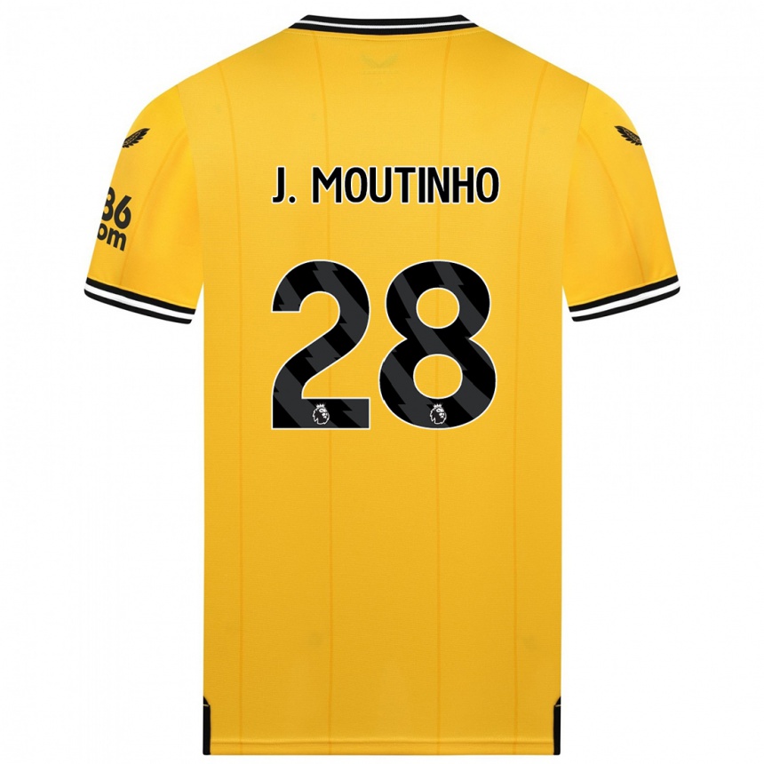 メンズフットボールジョアン・モウティーニョ#28黄色ホームシャツ2023/24ジャージーユニフォーム