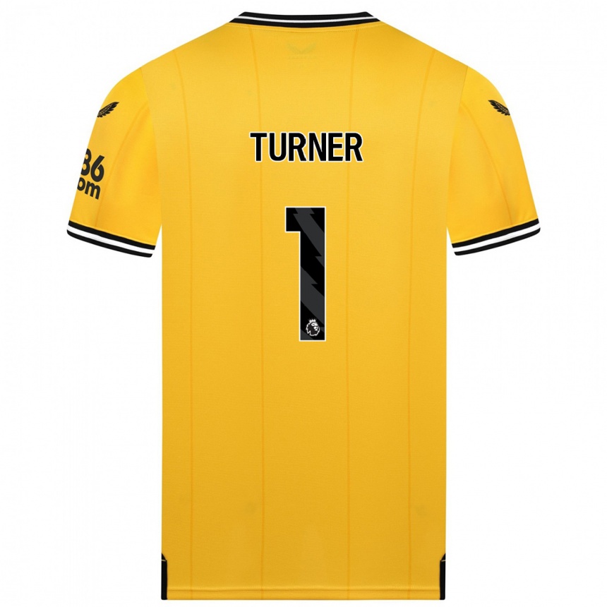 メンズフットボールシャノンターナー#1黄色ホームシャツ2023/24ジャージーユニフォーム