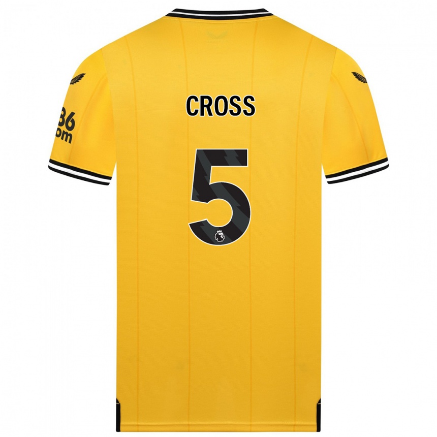 メンズフットボールエマクロス#5黄色ホームシャツ2023/24ジャージーユニフォーム