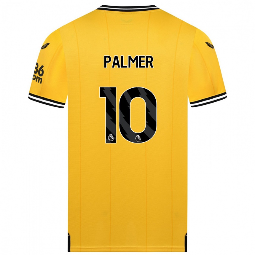 メンズフットボールジャミラ・パーマー#10黄色ホームシャツ2023/24ジャージーユニフォーム