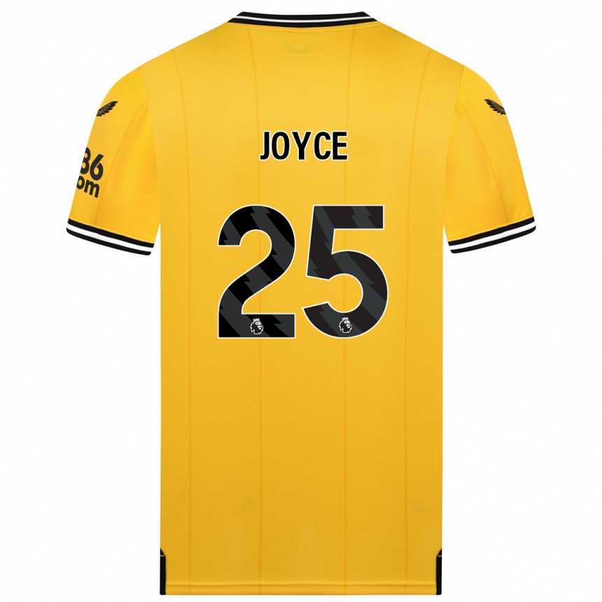 メンズフットボールレオニージョイス#25黄色ホームシャツ2023/24ジャージーユニフォーム