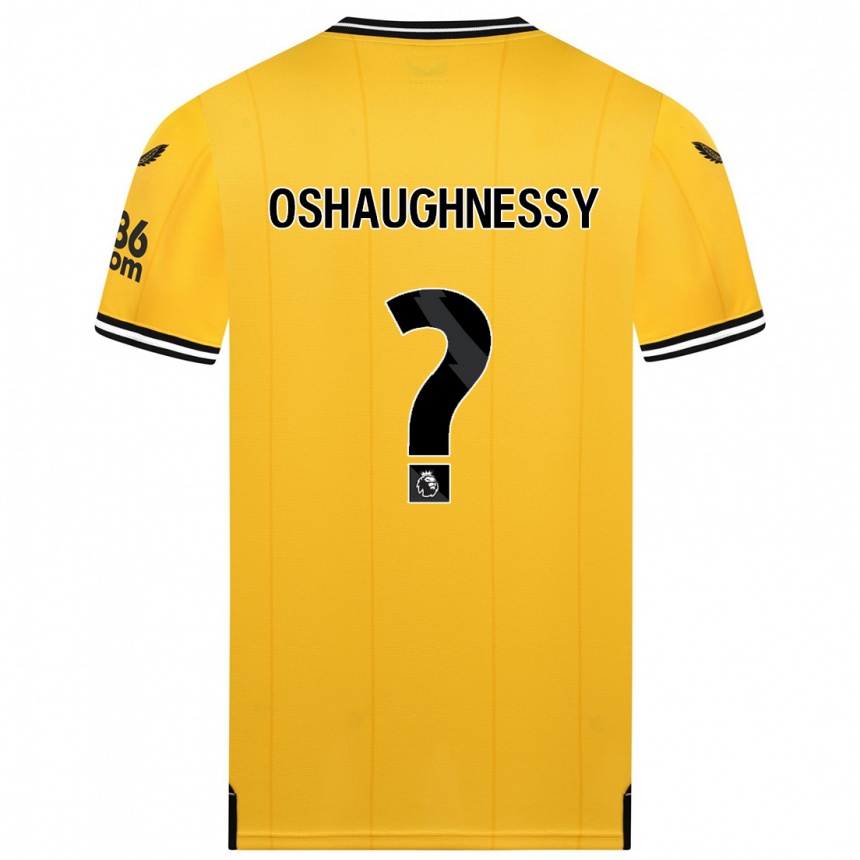 メンズフットボールジョー・オショーネシー#0黄色ホームシャツ2023/24ジャージーユニフォーム