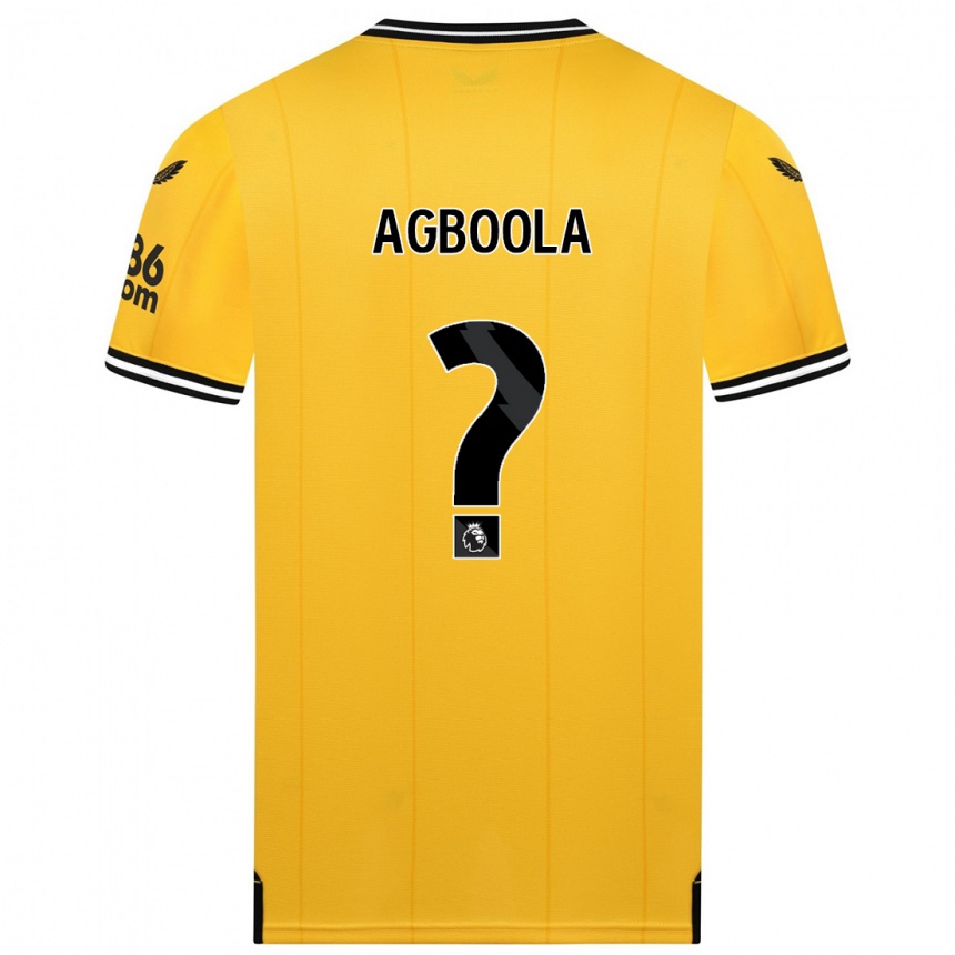 メンズフットボールマイケル・アグブラ#0黄色ホームシャツ2023/24ジャージーユニフォーム