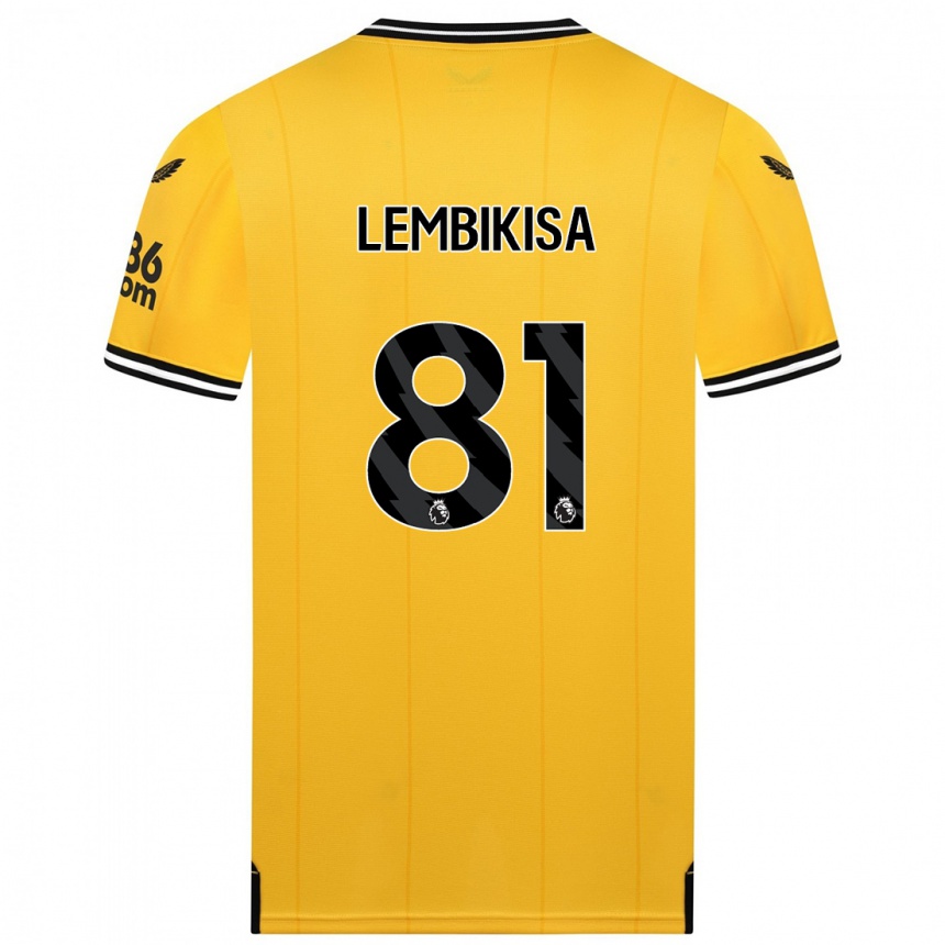 メンズフットボールデクスター・レンビキサ#81黄色ホームシャツ2023/24ジャージーユニフォーム
