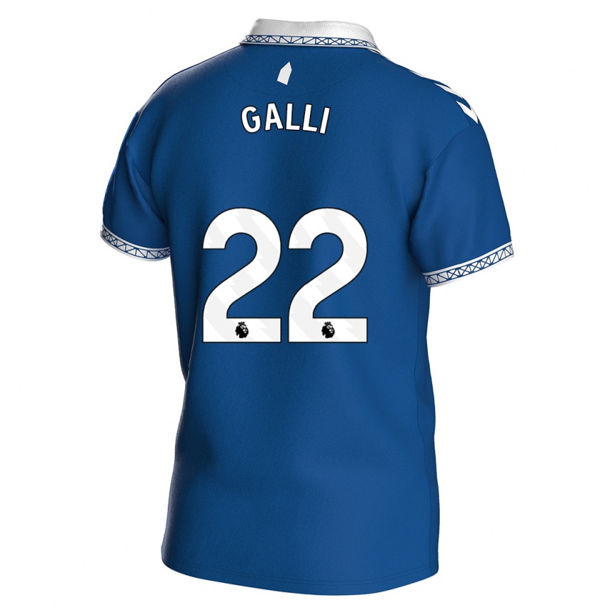 メンズフットボールオーロラ・ガッリ#22ロイヤルブルーホームシャツ2023/24ジャージーユニフォーム