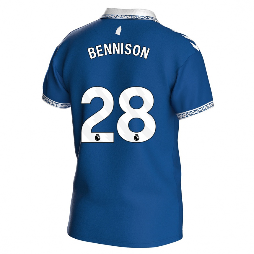 メンズフットボールハンナ・ベニソン#28ロイヤルブルーホームシャツ2023/24ジャージーユニフォーム