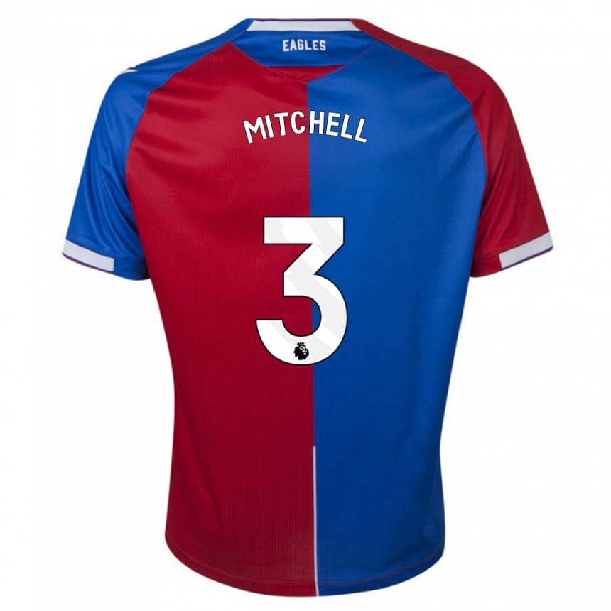 メンズフットボールタイリック・ミッチェル#3赤青ホームシャツ2023/24ジャージーユニフォーム
