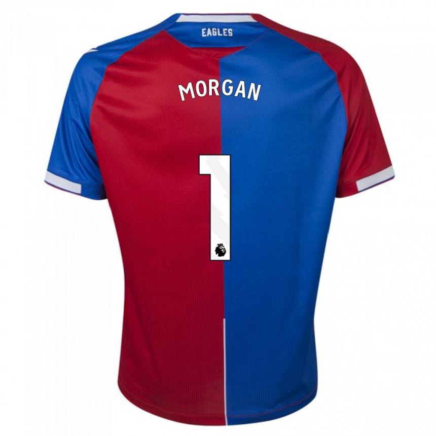 メンズフットボールクロエ・モーガン#1赤青ホームシャツ2023/24ジャージーユニフォーム