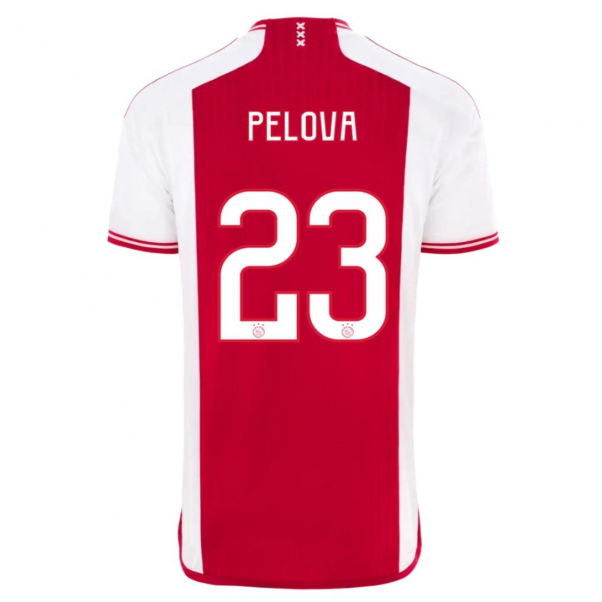 メンズフットボールフィクトリア・ペロファ#23赤白ホームシャツ2023/24ジャージーユニフォーム
