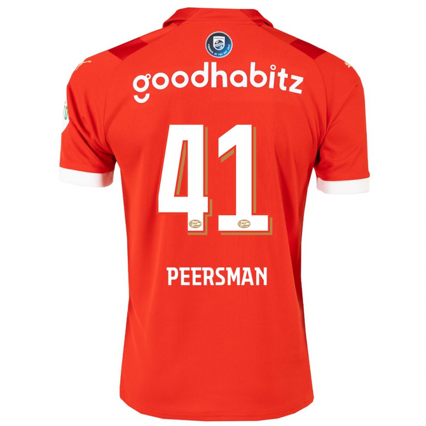 メンズフットボールキエル・ピアースマン#41赤ホームシャツ2023/24ジャージーユニフォーム
