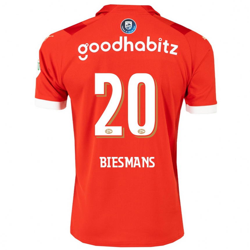 メンズフットボールジュリー・ビーズマンズ#20赤ホームシャツ2023/24ジャージーユニフォーム