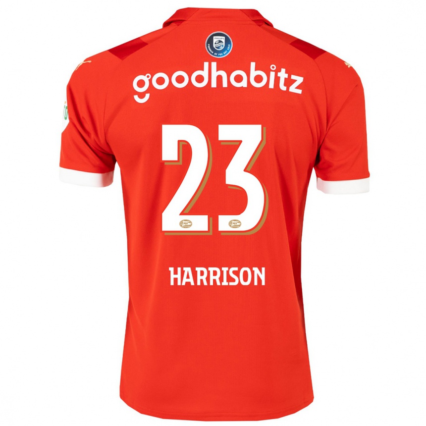 メンズフットボールエイミー・ハリソン#23赤ホームシャツ2023/24ジャージーユニフォーム