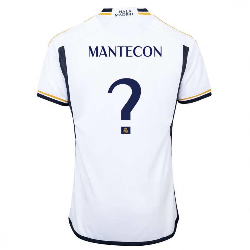 メンズフットボールヒューゴマンテコン#0白ホームシャツ2023/24ジャージーユニフォーム