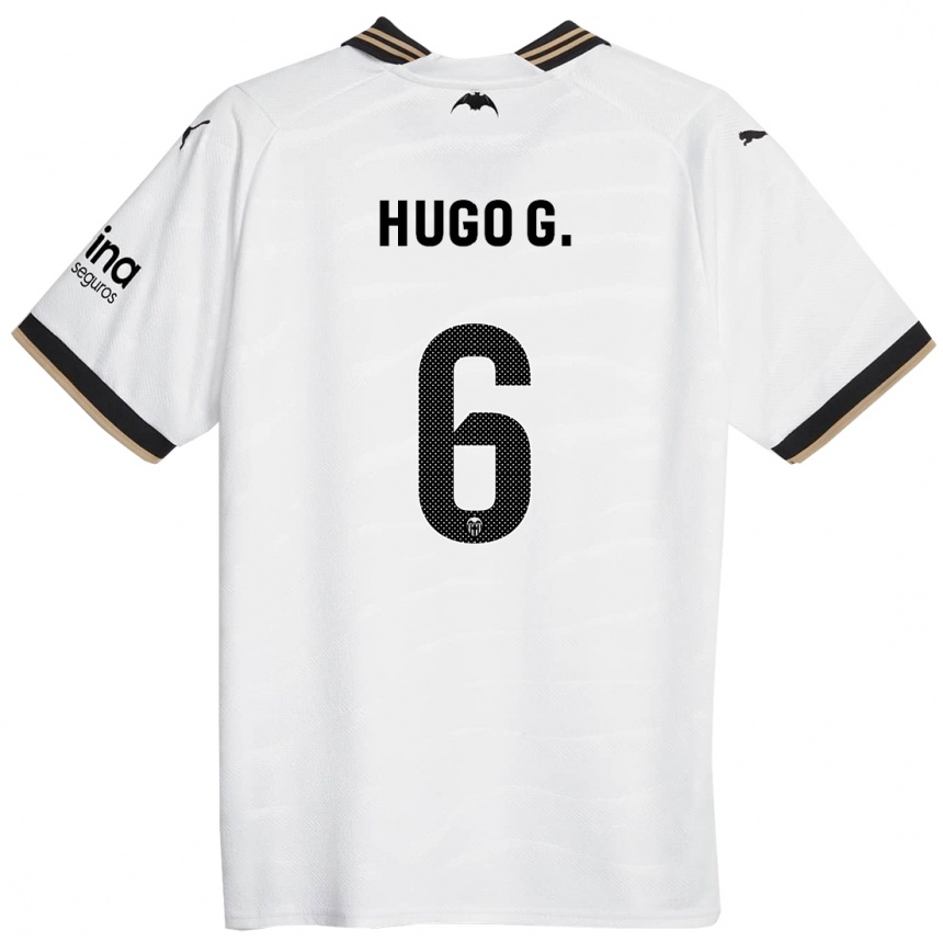 メンズフットボールヒューゴ・ギラモン#6白ホームシャツ2023/24ジャージーユニフォーム