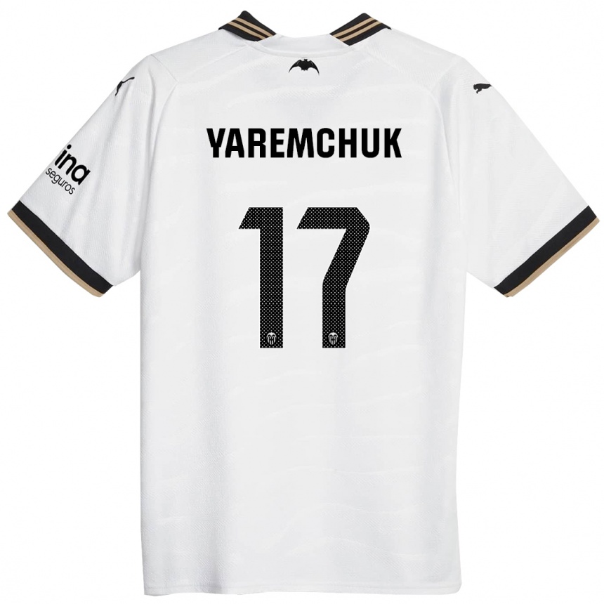メンズフットボールロマン・ヤレムチュク#17白ホームシャツ2023/24ジャージーユニフォーム