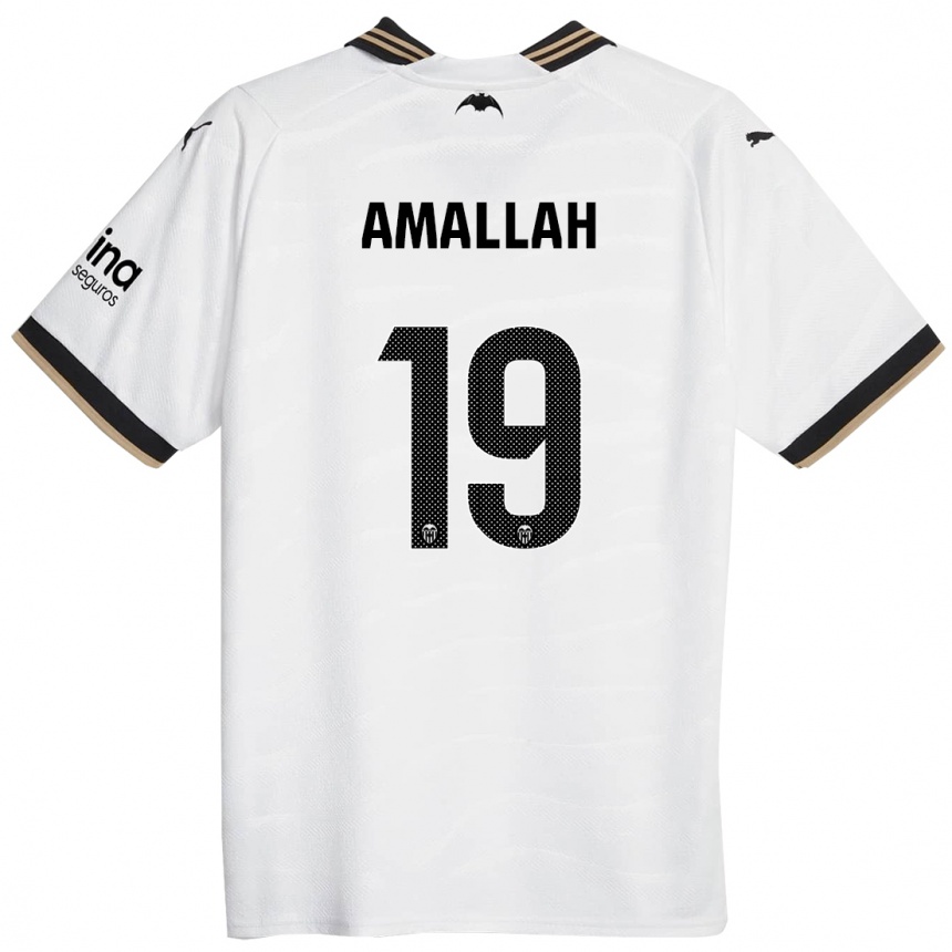 メンズフットボールセリム・アマラー#19白ホームシャツ2023/24ジャージーユニフォーム