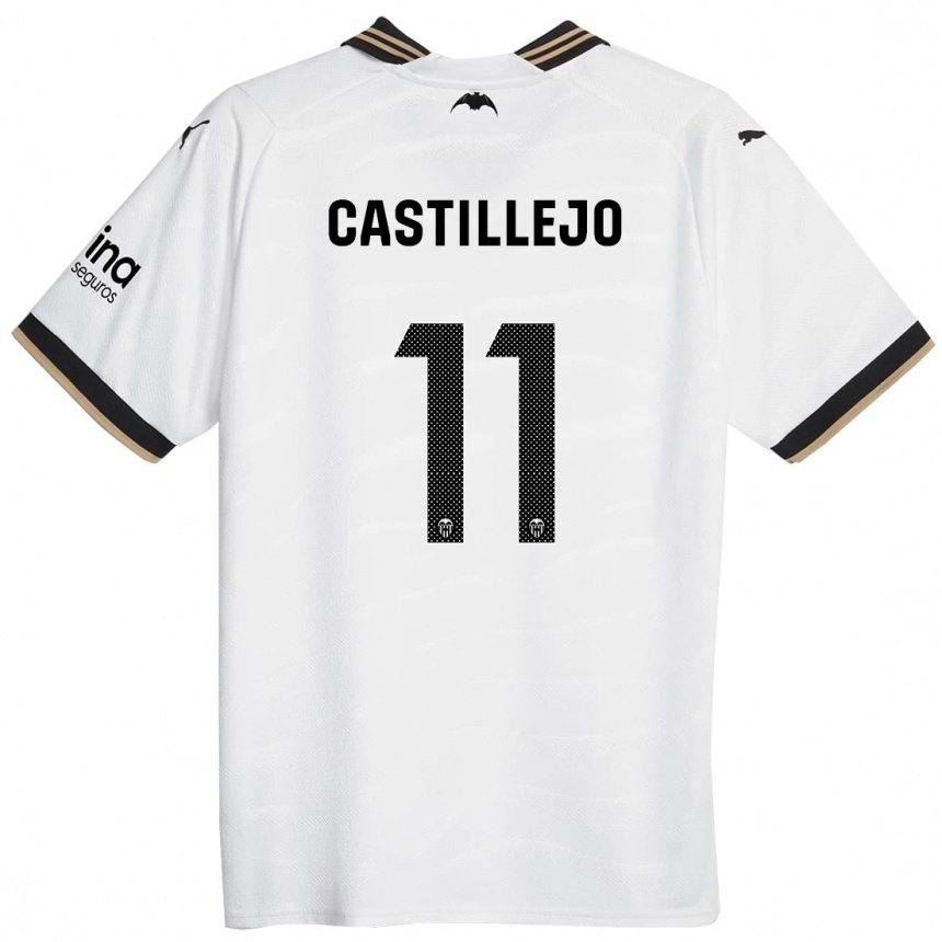 メンズフットボールサム・カスティジェホ#11白ホームシャツ2023/24ジャージーユニフォーム