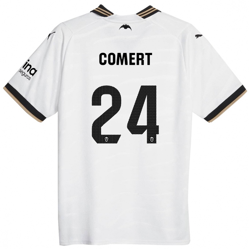 メンズフットボールエライ・キュマルト#24白ホームシャツ2023/24ジャージーユニフォーム