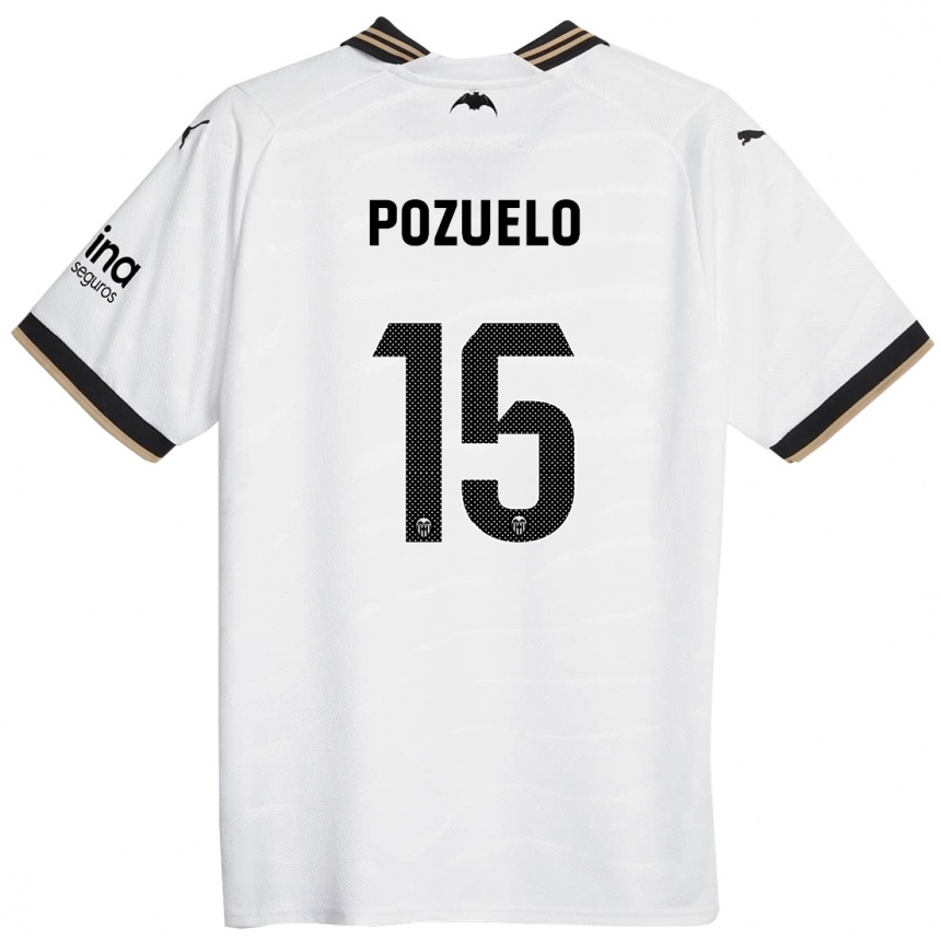 メンズフットボールエスター・マルティン・ポスエロ#15白ホームシャツ2023/24ジャージーユニフォーム