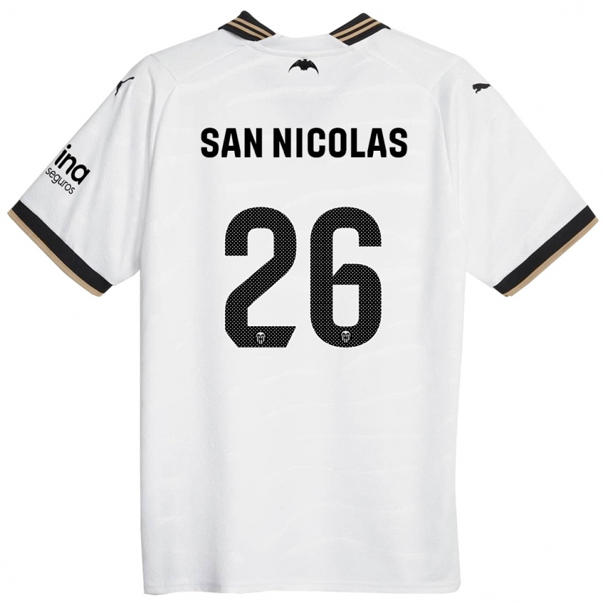 メンズフットボールオルガ・サン・ニコラス#26白ホームシャツ2023/24ジャージーユニフォーム