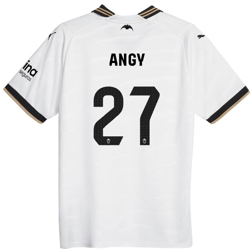 メンズフットボールアンジー#27白ホームシャツ2023/24ジャージーユニフォーム