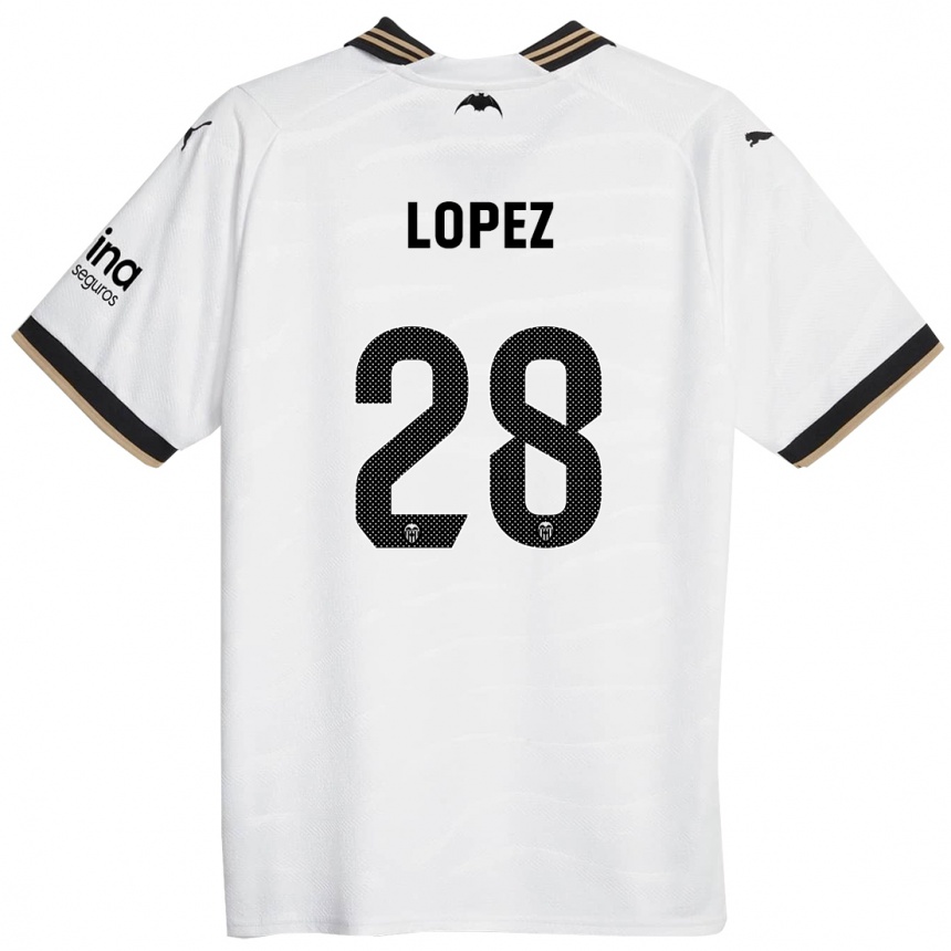 メンズフットボールサライロペス#28白ホームシャツ2023/24ジャージーユニフォーム