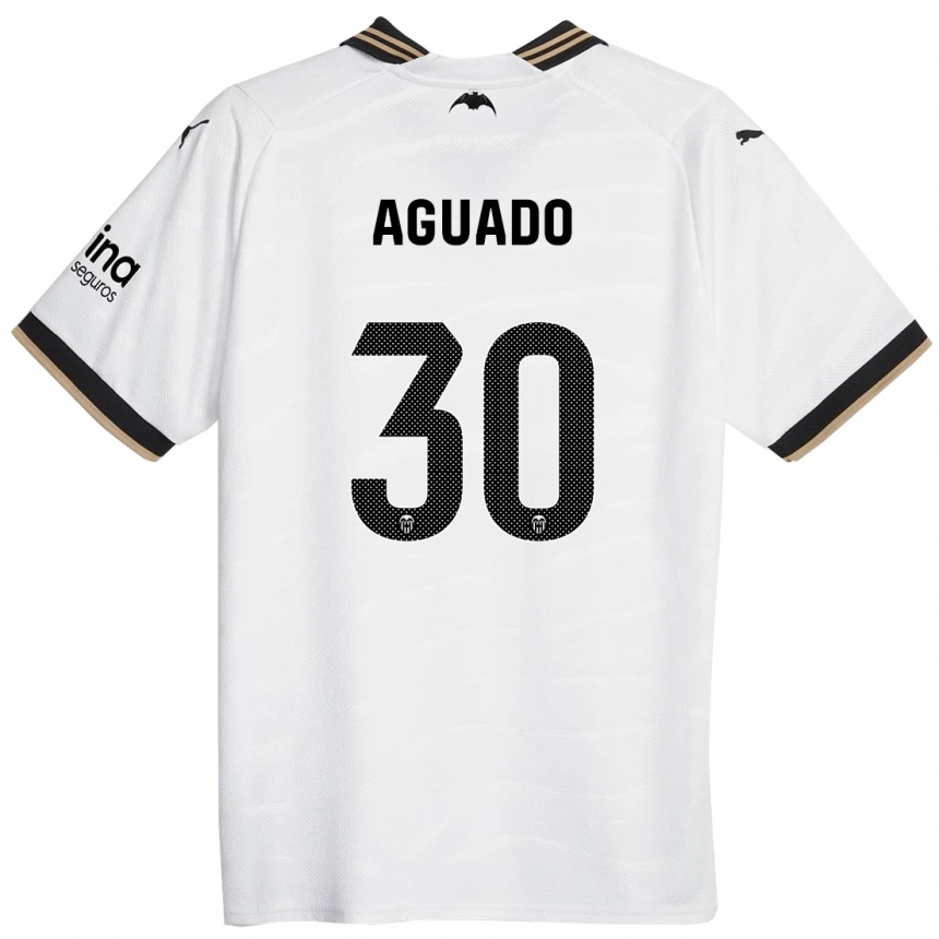 メンズフットボールフリア・アグアード#30白ホームシャツ2023/24ジャージーユニフォーム