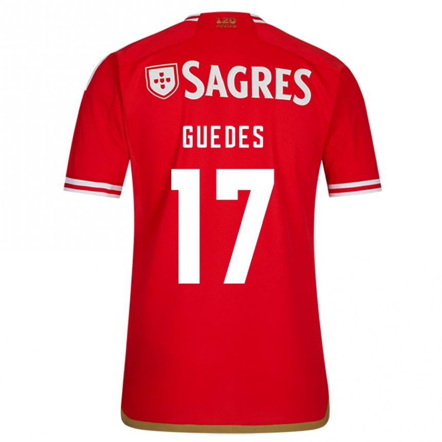 メンズフットボールゴンサロ・ゲデス#17赤ホームシャツ2023/24ジャージーユニフォーム