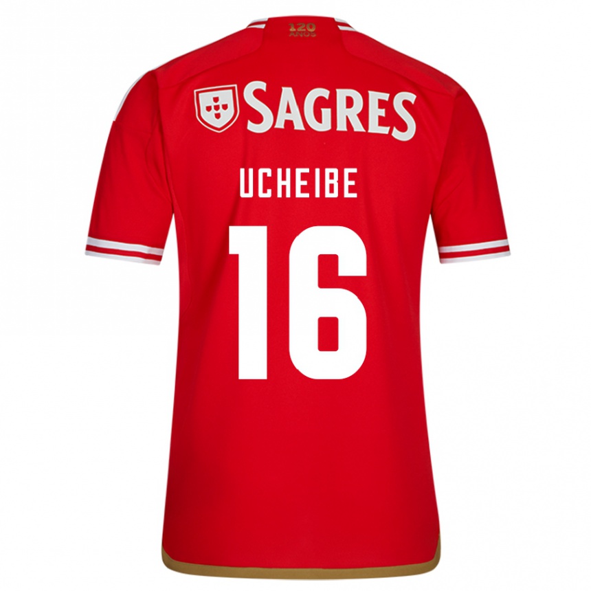 メンズフットボールクリスティ・ユチェイベ#16赤ホームシャツ2023/24ジャージーユニフォーム