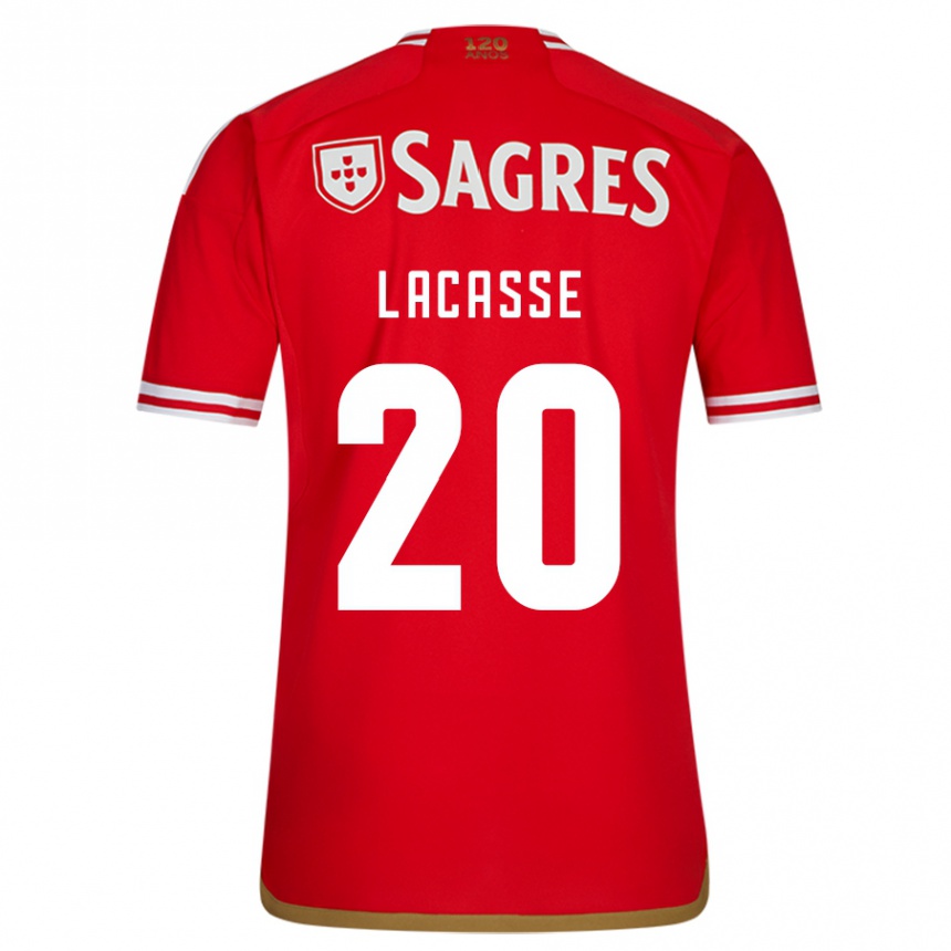 メンズフットボールクロエ・ラカス#20赤ホームシャツ2023/24ジャージーユニフォーム