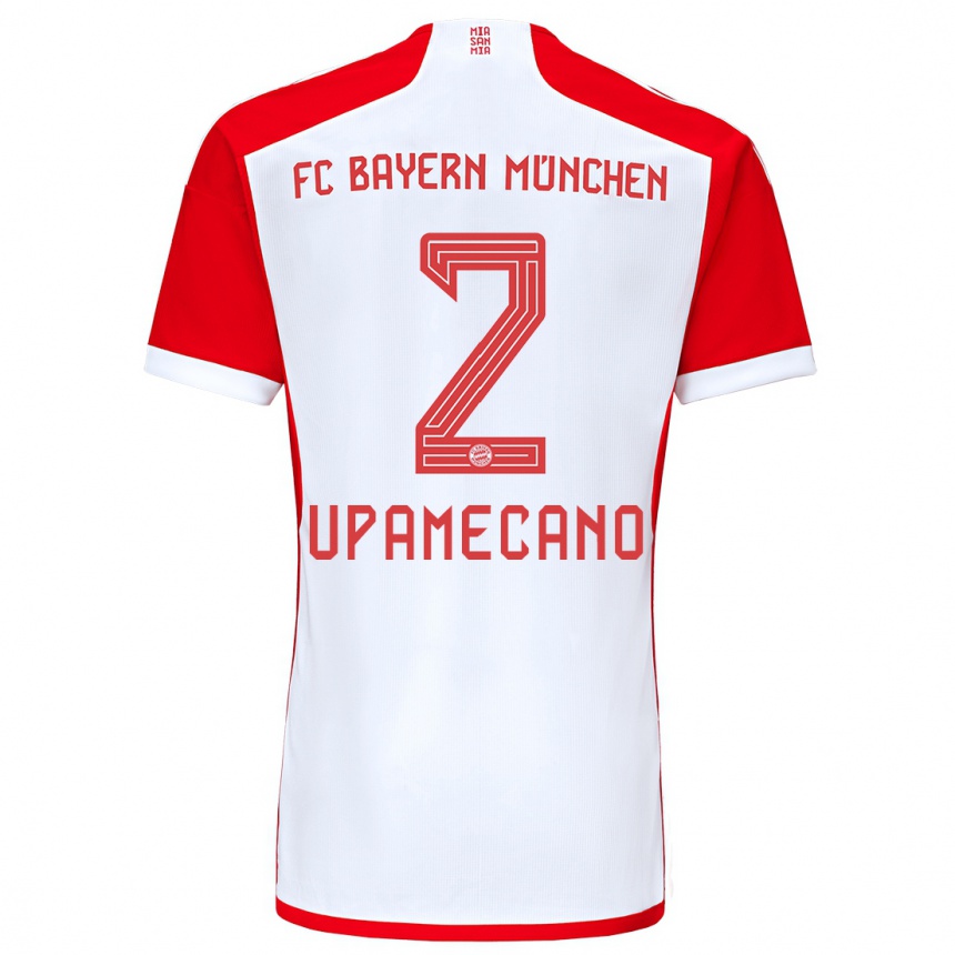 メンズフットボールダヨ・ウパメカノ#2赤白ホームシャツ2023/24ジャージーユニフォーム