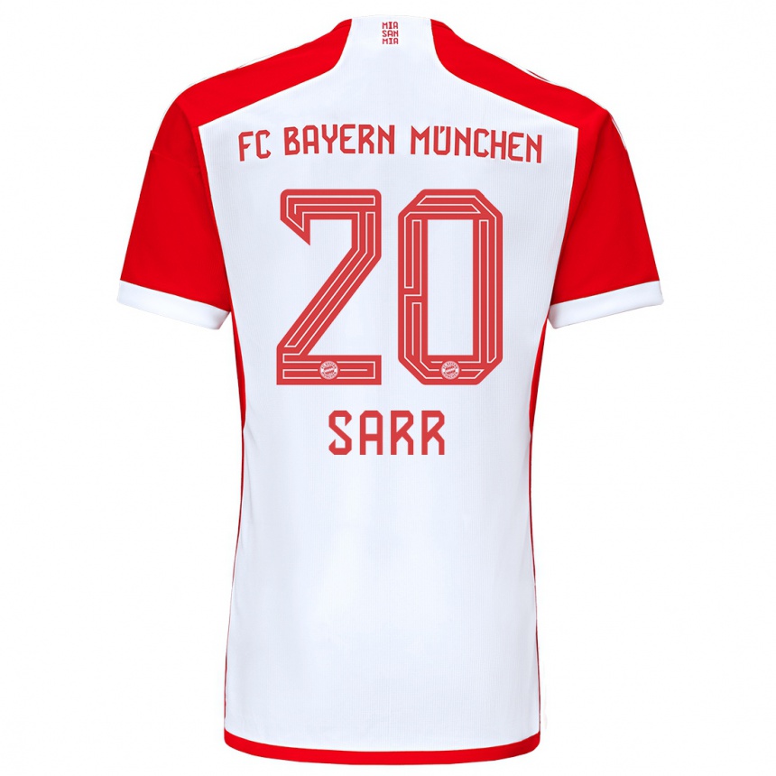 メンズフットボールブナ・サール#20赤白ホームシャツ2023/24ジャージーユニフォーム
