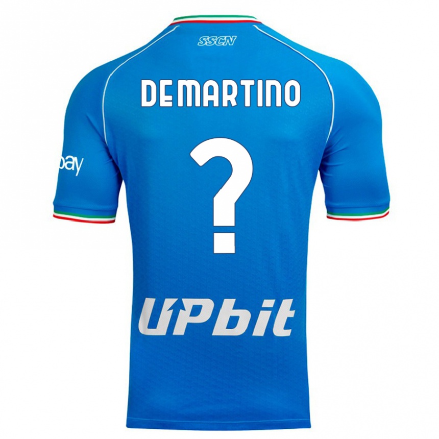 メンズフットボールエンリコ・ピオ・デ・マルティーノ#0空色ホームシャツ2023/24ジャージーユニフォーム