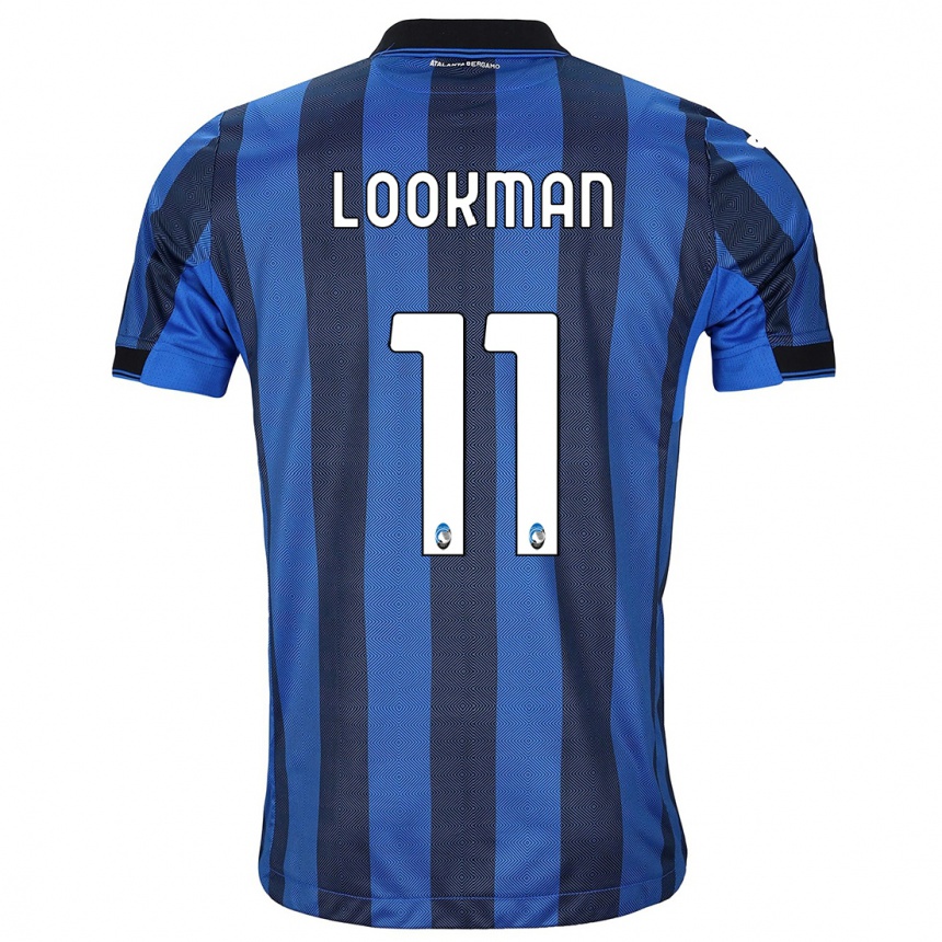 メンズフットボールアデモラ・ルックマン#11ブラックブルーホームシャツ2023/24ジャージーユニフォーム