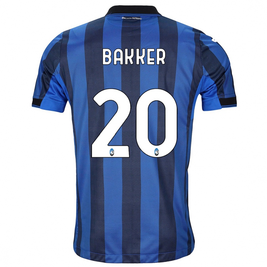 メンズフットボールミッチェル・バッカー#20ブラックブルーホームシャツ2023/24ジャージーユニフォーム