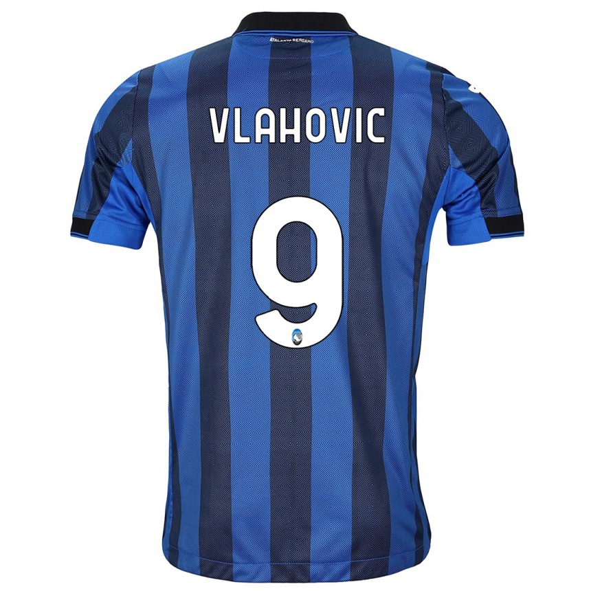 メンズフットボールヴァンヤ・ヴラホヴィッチ#9ブラックブルーホームシャツ2023/24ジャージーユニフォーム