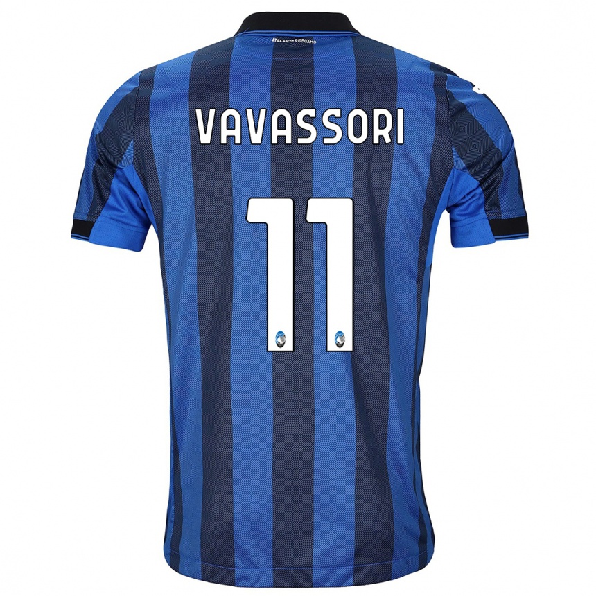 メンズフットボールドミニク・ヴァヴァッソリ#11ブラックブルーホームシャツ2023/24ジャージーユニフォーム