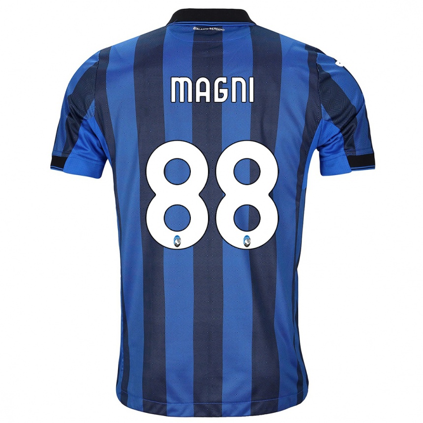 メンズフットボールグロリア・マグニ#88ブラックブルーホームシャツ2023/24ジャージーユニフォーム