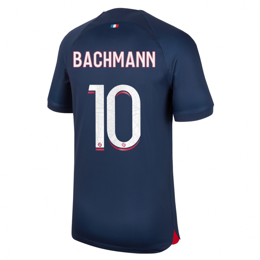 メンズフットボールラモーナ・バッハマン#10青赤ホームシャツ2023/24ジャージーユニフォーム