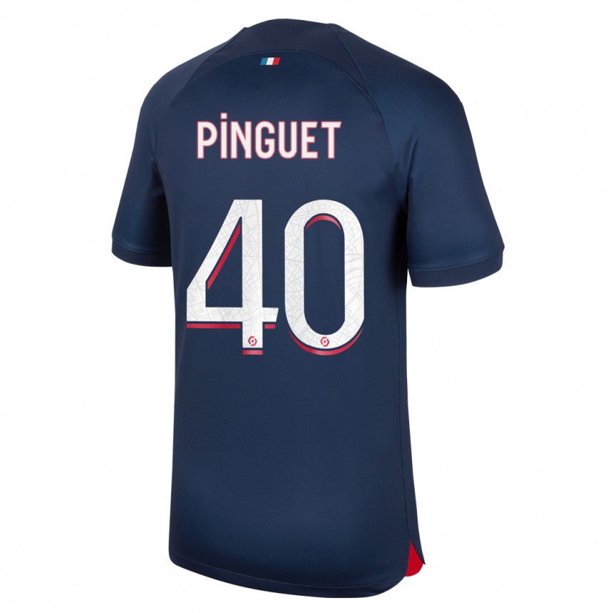 メンズフットボールアリス・ピンゲット#40青赤ホームシャツ2023/24ジャージーユニフォーム