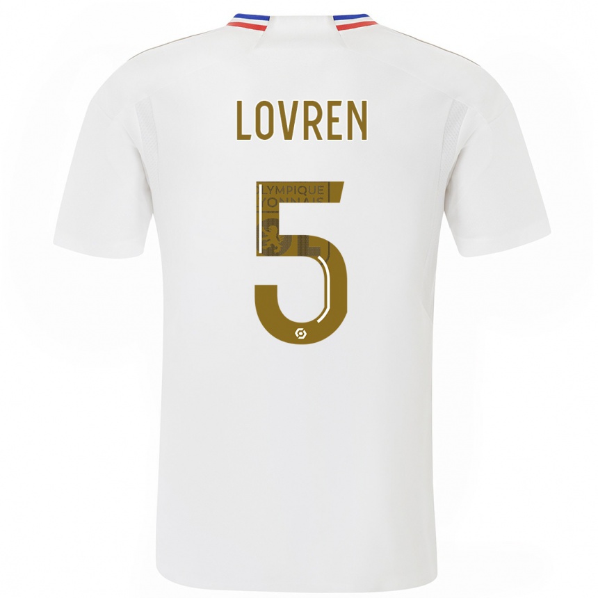 メンズフットボールデヤン・ロヴレン#5白ホームシャツ2023/24ジャージーユニフォーム