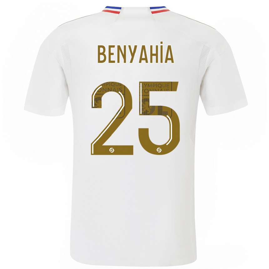 メンズフットボールイネス・ベンヤヒア#25白ホームシャツ2023/24ジャージーユニフォーム