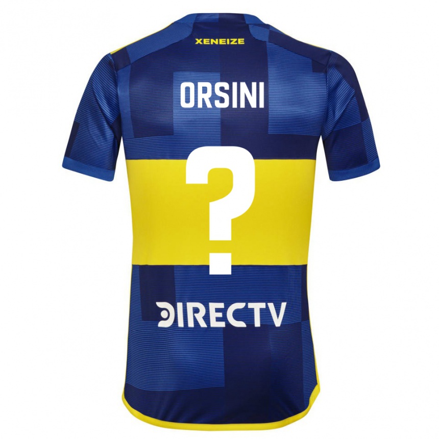 メンズフットボールニコラス・オルシーニ#0濃い青 黄色ホームシャツ2023/24ジャージーユニフォーム