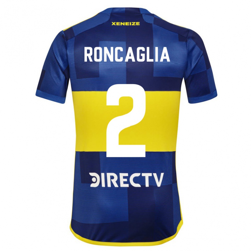 メンズフットボールファクンド・ロンカリア#2濃い青 黄色ホームシャツ2023/24ジャージーユニフォーム
